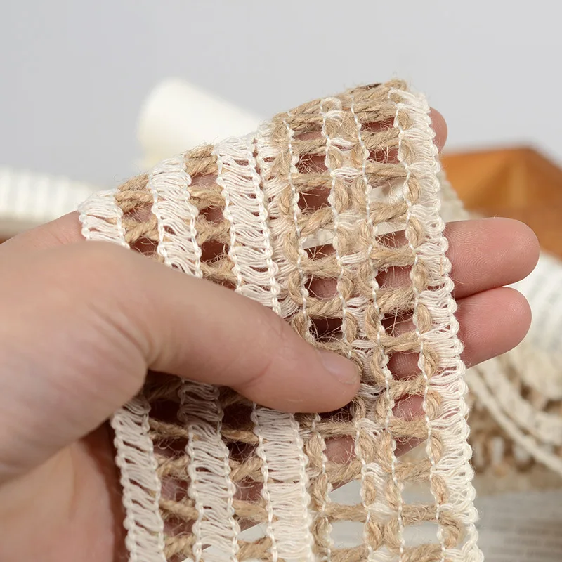 Natural Hemp Ribbon White Cotton Line Trims Tape Weave Roll Vintage Rustic Wedding Decoration Mariage DIY Party Supplies 5M/lot | Дом и сад