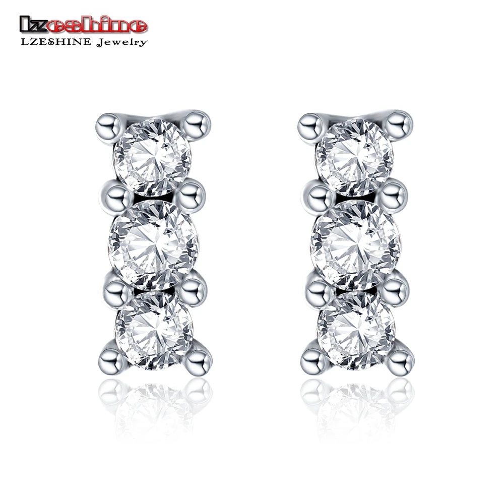 LZESHINE 100% 925 стерлингов серебряные серьги Для женщин Обручение Jewelry Brincos оптовая