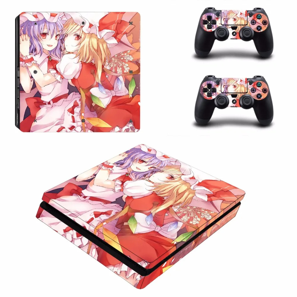Аниме железнодорожное Хацунэ Мику токисаки Куруми сабля PS4 тонкая кожа Стикеры для Игровые приставки 4 консоль и контроллер PS4 тонкий Стикеры