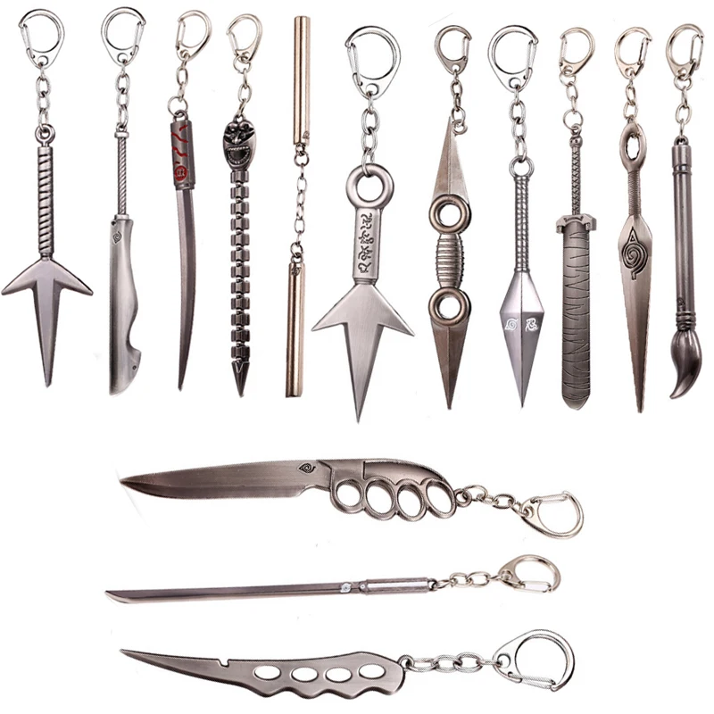 Аниме брелок Sasuke Uchiha Kunai оружие меч кулон на цепочке фигурка для мужчин женщин