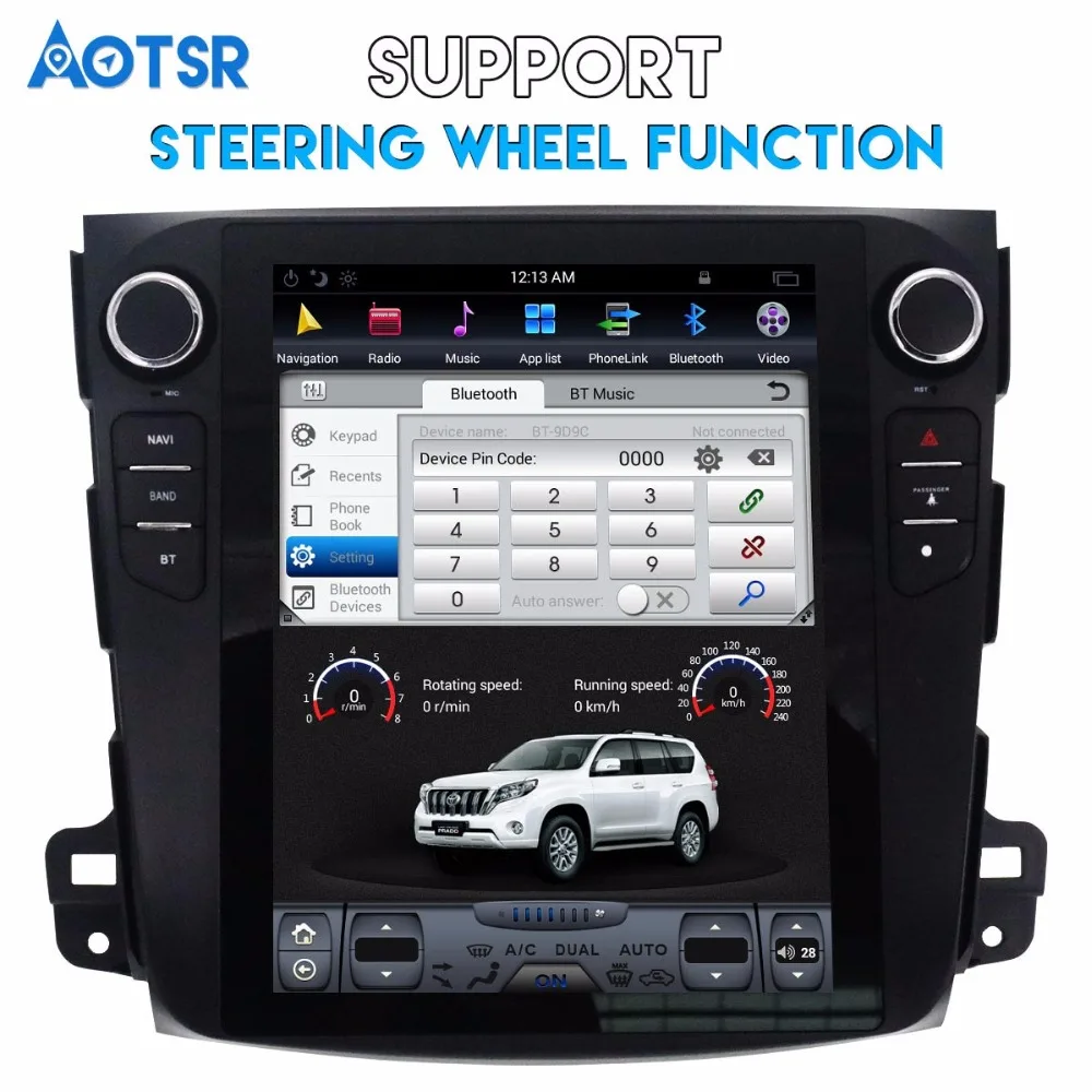 Чистый Android 7,1 Тесла стиль автомобиля gps navi для Mitsubishi Outlander(2006~ 2012) для Citroen C-Crosser для peugeot 4007 Автомагнитола