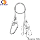 6 шт. комплект подвески из нержавеющей стали, веревочный крючок, оцинкованный стальной кабель, подвесной светильник s, осветительные приборы для выращивания 10 кг22 фунта