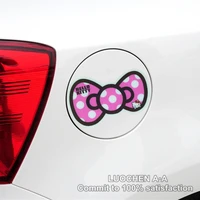 13cm8cm bow knot pink girl lovely cute cartoon car stickers creative decals reflective cover scratches auto tuning styling d16