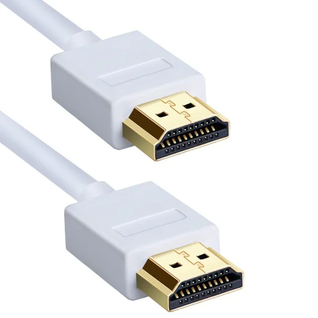 Ультра тонкий профиль Белый HDMI кабель 1 м 2 м 3 м 5 м высокая скорость с Ethernet Поддержка HDMI версии 1,4, 1.4a, 1,3 Совместимость