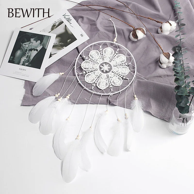 3 вида цветов Большие Перья индийский Ловец снов сделанный вручную колокольчики