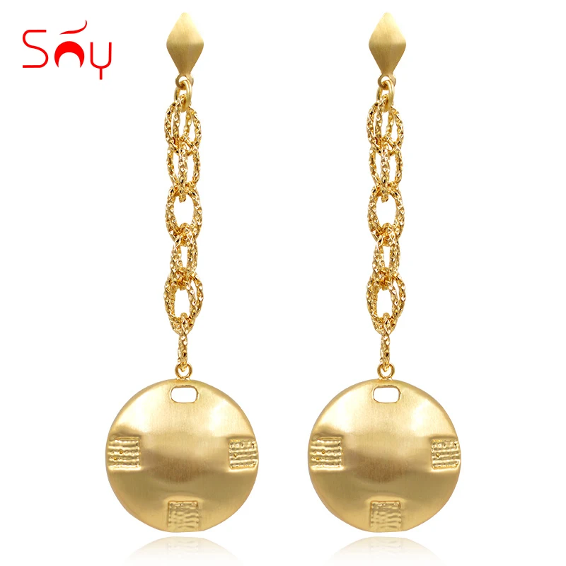 Sunny Jewelry модные ювелирные изделия 2020 женские длинные висячие серьги медные