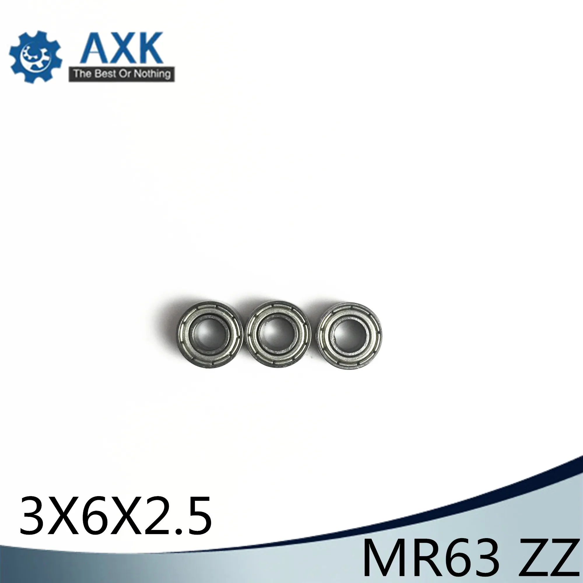 MR63 ZZ ABEC 1 (50 шт.) Миниатюрные шарикоподшипники 3x6x2 5 мм L630ZZ|Валы| |