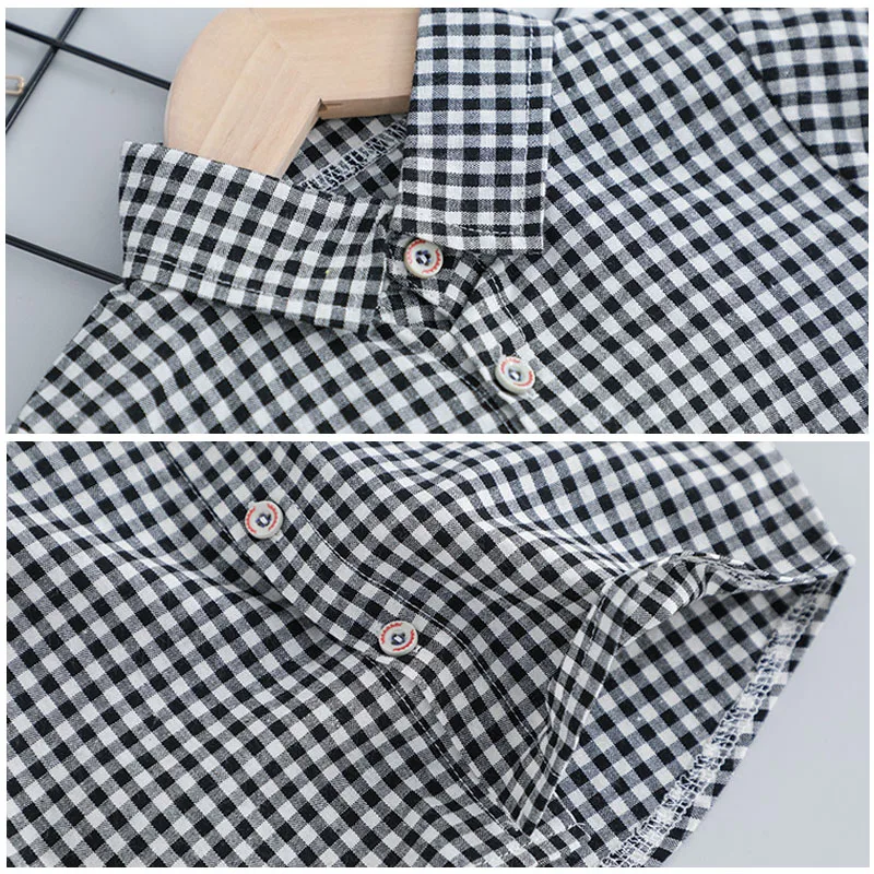 Kid Toddler Boy Formal Suit Clothing Sets Fashion 3PCS Girls Baby for Boys Coat + Plaid Shirt Pants 1 2 3 4 Years |