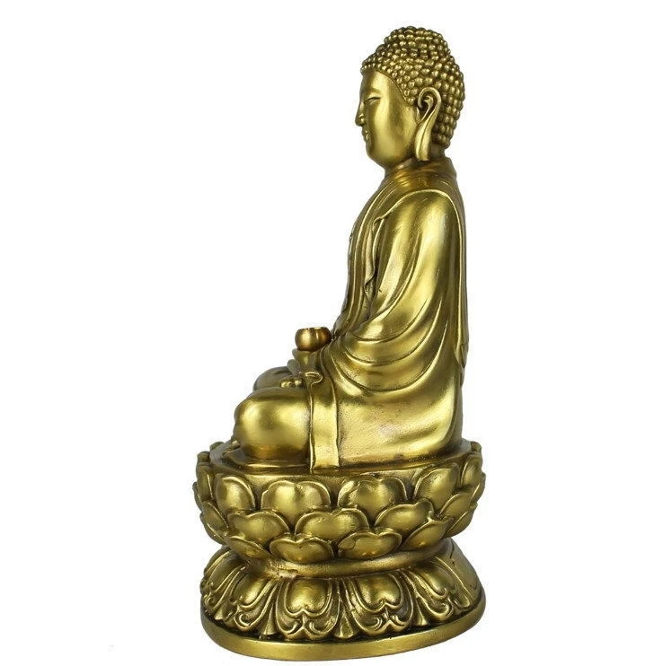10 китайский латунный медный три Amitabha Шакьямуни татхагата сидеть Лотос Будда
