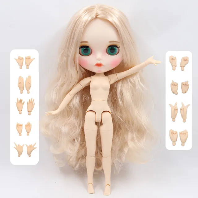 joint doll 1/6 bjd ледяная фабрика blyth кукла bjd шарнир тела белая кожа bjd 30 см матовый лица резные губы с бровей индивидуальные лица - Цвет: joint doll