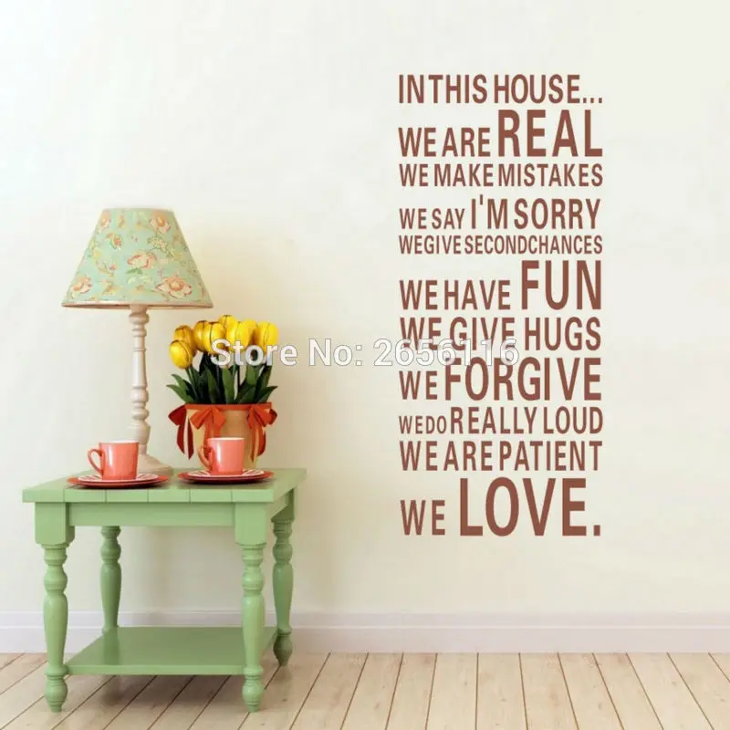 Большая семейная цитата настенные Стикеры для гостиной виниловые наклейки