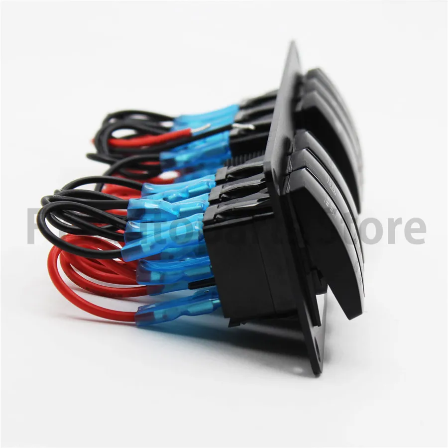 Водонепроницаемая панель с 6 переключателями Светодиодная IP65 для внедорожников