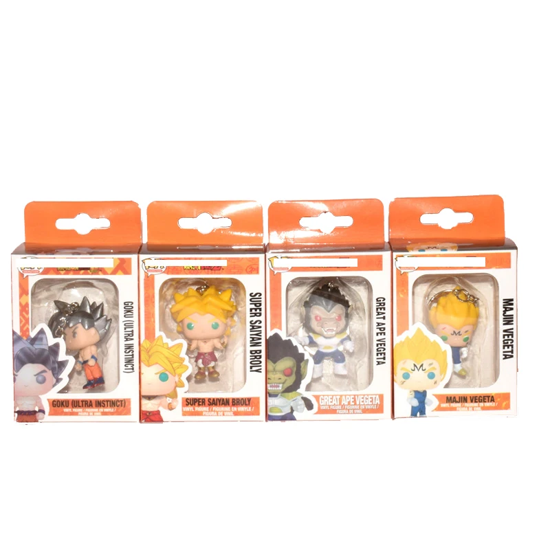 FUNKO POP Dragon Ball Saiyan Goku Пикачу Луффи Карманный Брелок фигурка Коллекционная модель игрушки для детей Рождественский подарок