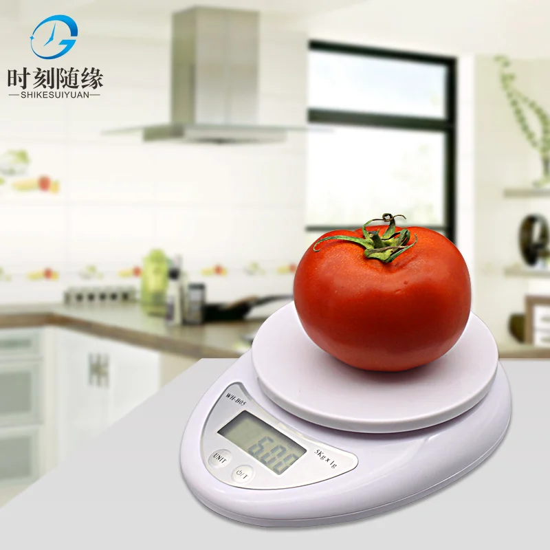 Электронные весы 5000 г/1 г 5 кг светодиодные электронные пищевая диета Кухонные