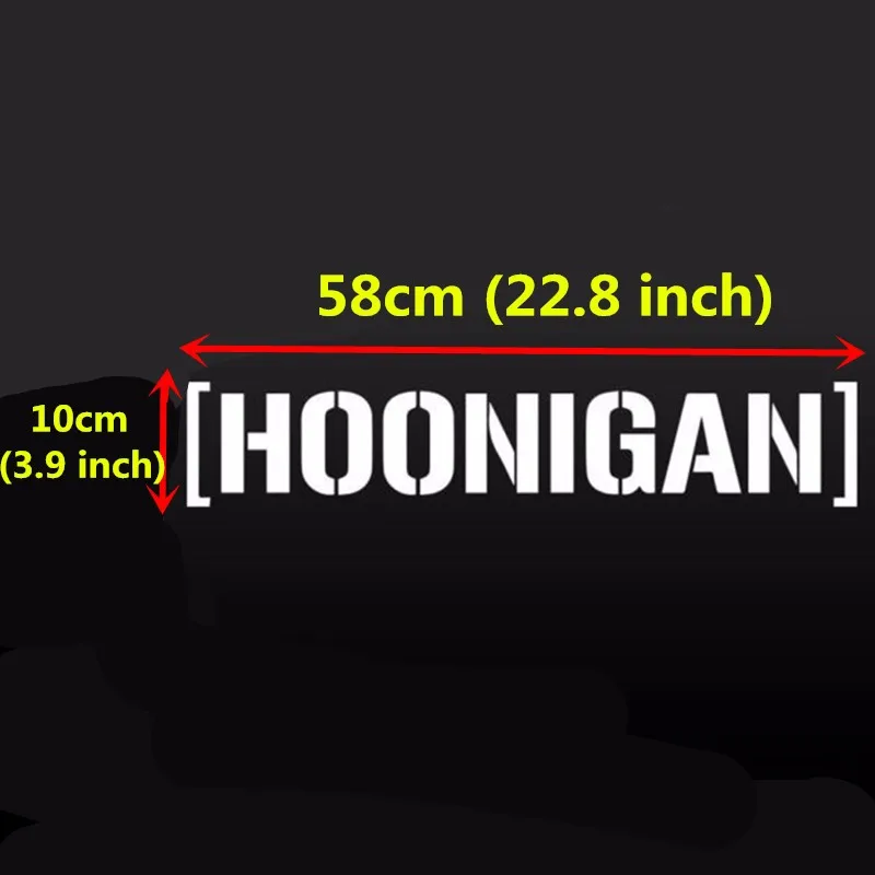 Newbee 58 см x 10 см креативный HOONIGAN стикер винил JDM Кен Блок автомобиль Drift HOON низкий турбо тюнер для Fiesta наклейка на бампер, окно