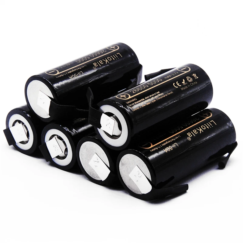 100 шт LiitoKala lii-50A 26650 5000mah литиевая батарея 3,7 V 5000mAh 26650-50A для вспышки