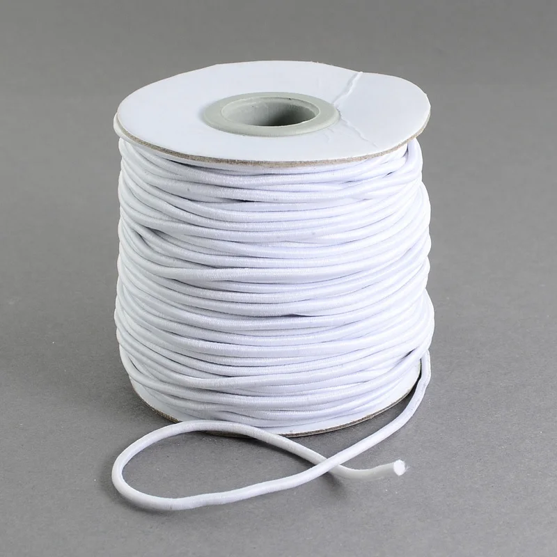 30 м/40 м/рулон 2 мм круглый DIY эластичный нейлоновый шнур снаружи резиновый внутри для изготовления ювелирных браслетов и ожерелий