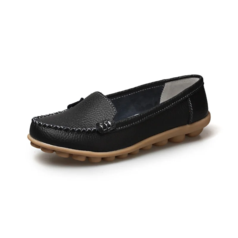 Лоферы BeckyWalk женские из натуральной кожи Повседневные балетки без застежки