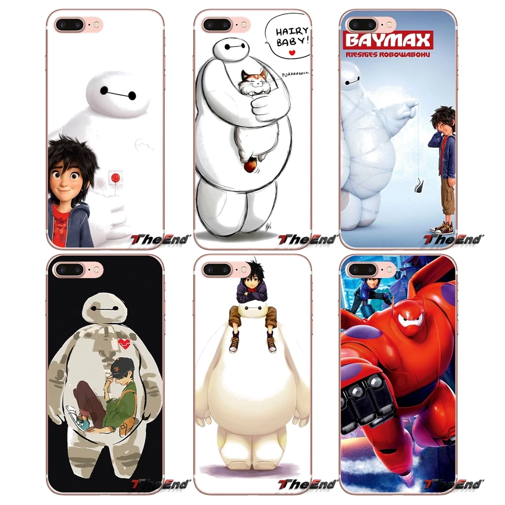 Японский аниме большой герой 6 Летающий Baymax чехол для iPhone X 4 4S 5 5S 5C SE 6S 7 8 Plus Samsung Galaxy