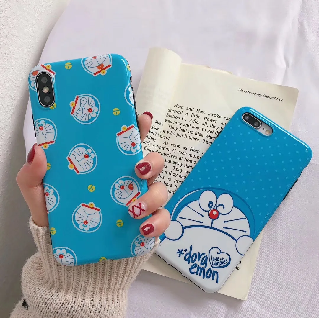 Fashion Cute Cartoon Anime Doraemon Phone Case For iPhone Xs MAX Xr X 7 8 6 6s plus funny pattern soft silicon back cover Capa |