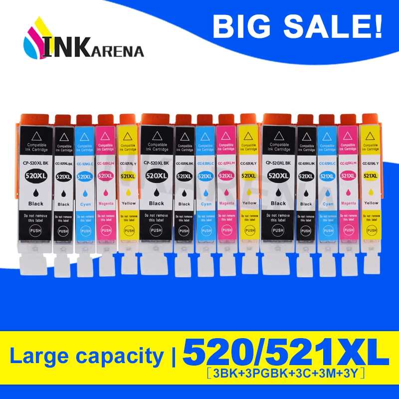 PGI-520 CLI-521 Заправляемый картридж с чернилами для Canon PIXMA IP 3600 4600 4700 MX860 MX870 MP540 MP550 MP560 MP620 MP630 принтеры