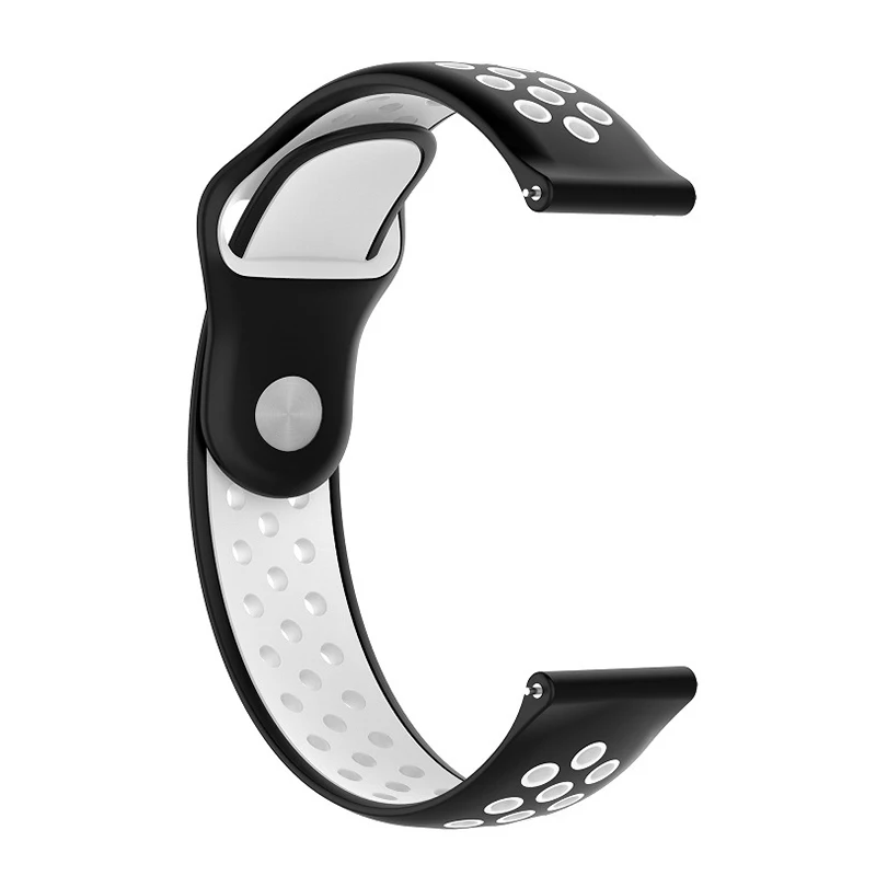 Ремешок для часов 20 мм дышащий резиновый Samsung gear sport/TicWatch E/Garmin vivoactive