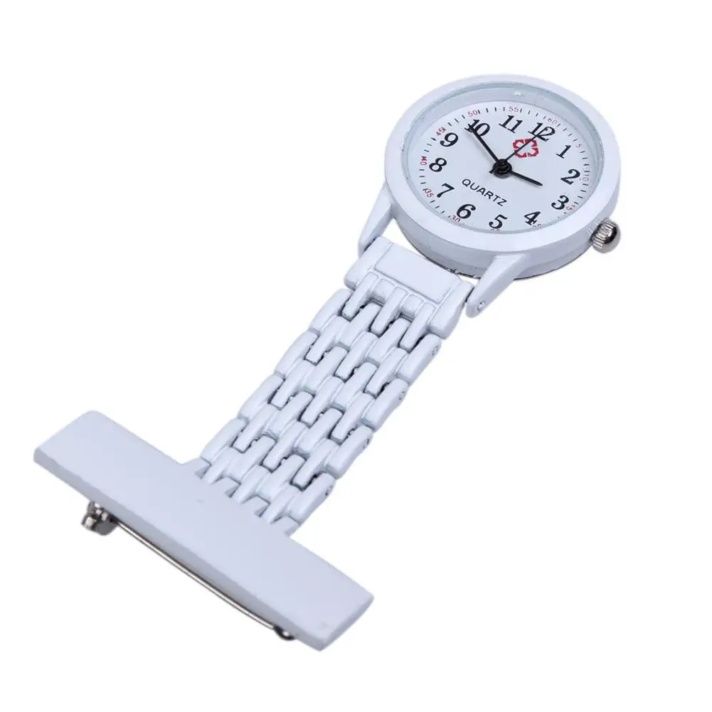 Клип-на Fob кварцевые Висячие Броши круглые медсестры Pin часы Роскошные мужские и