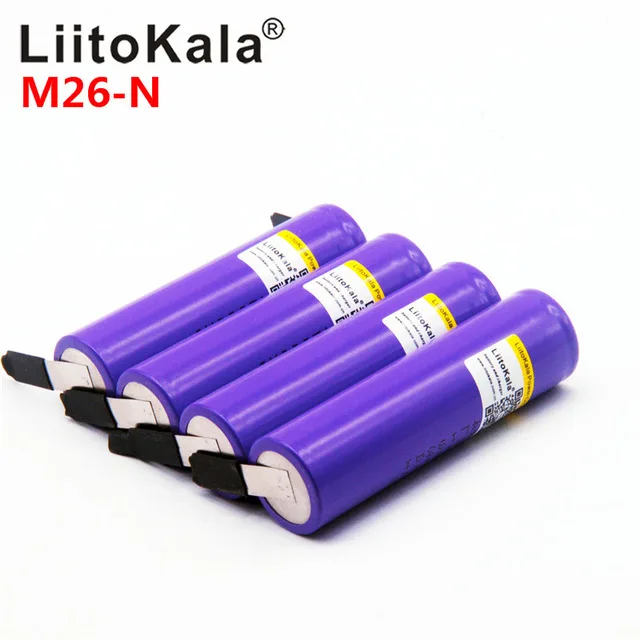 100% Оригинальный LiitoKala M26 10A 2500 литий ионный перезаряжаемый аккумулятор 18650 2600 мАч