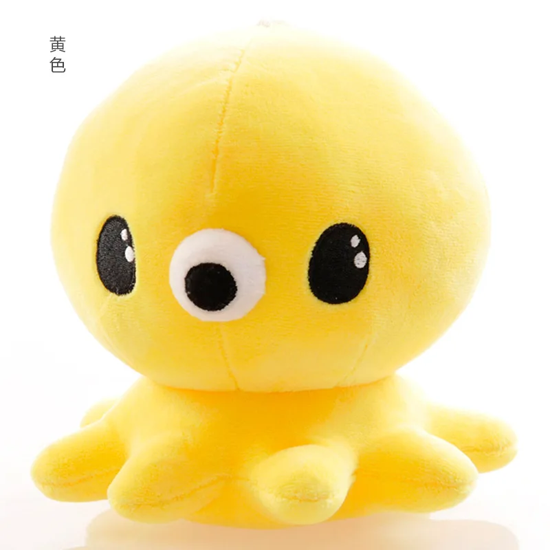 Плюшевые игрушки 17 см голубой желтый розовый плюшевый осьминог мягкий