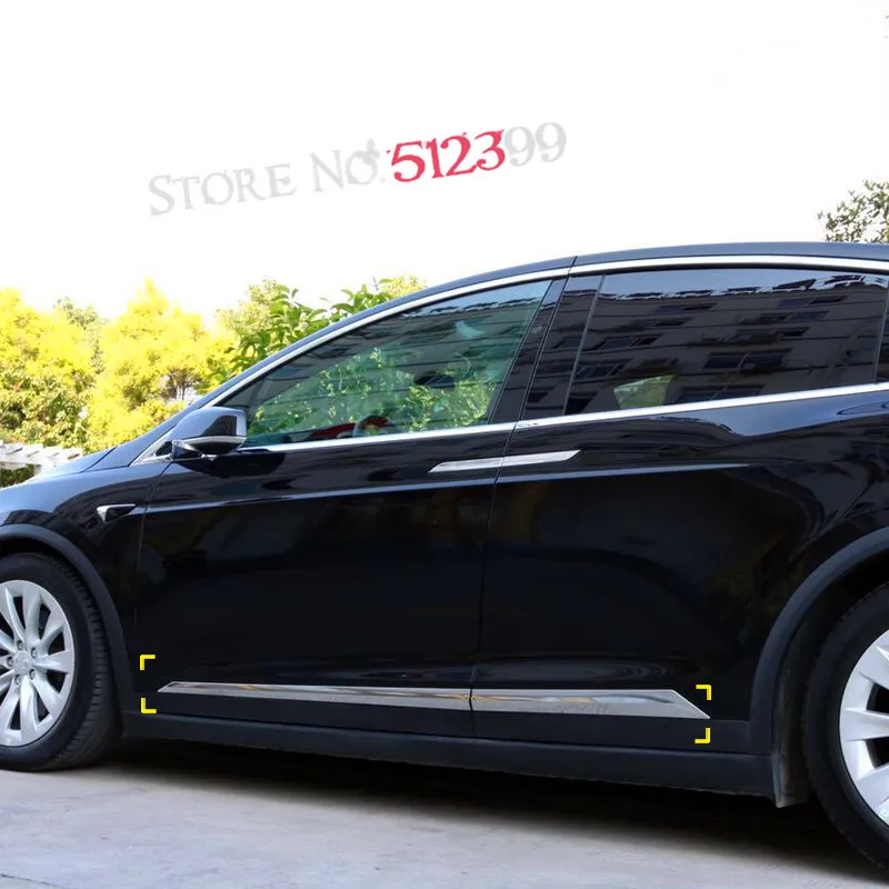 Для Tesla Model X 2016 2017 2018 2019 внешние аксессуары Автомобильная Боковая дверь