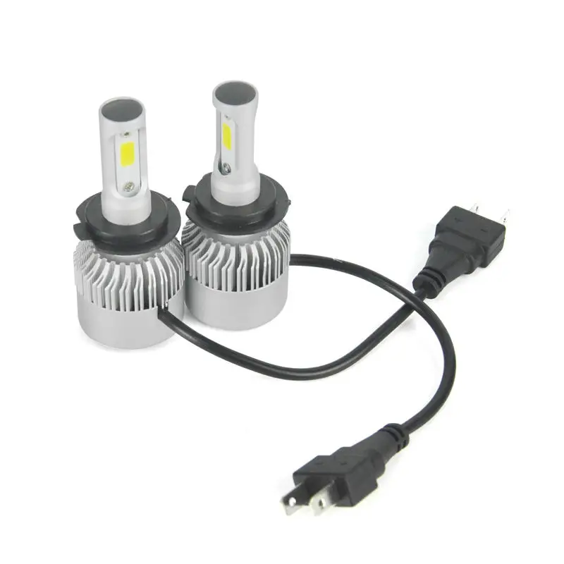 S2 LED 72 Вт/комплект 8000LM/комплект автомобисветильник фар H1 H3 H4 H7 H11 H13 H27 880 9004 HB3 9006 HB4