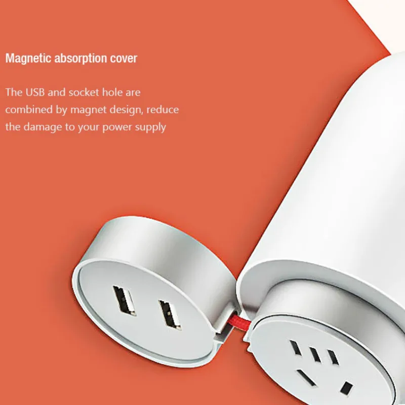 Xiaomi 100W автомобильный инвертор/конвертер DC 12V в AC 220V с двумя usb портами 5