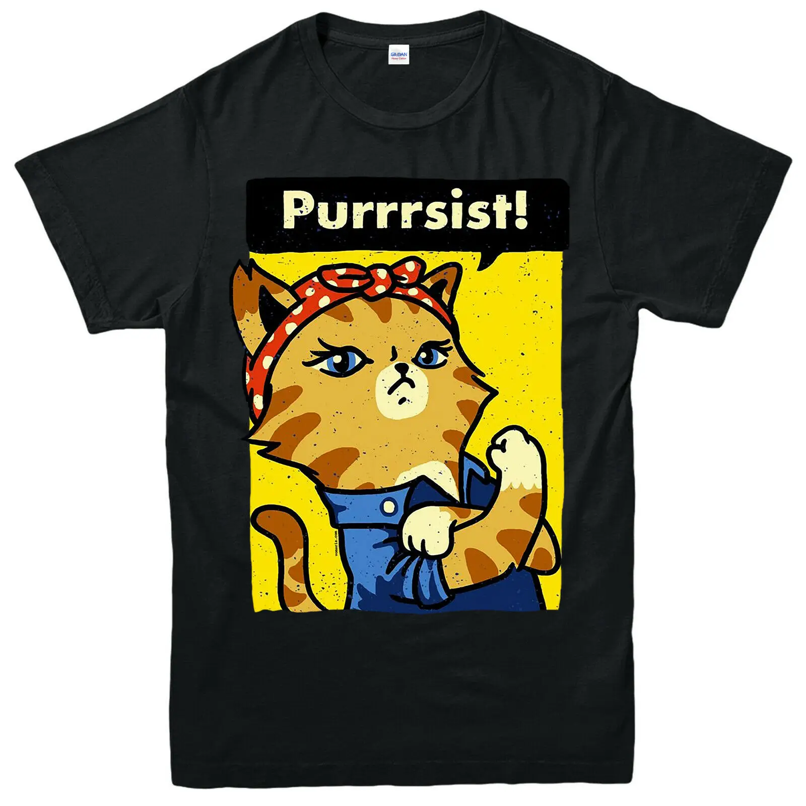 Футболка с принтом Purrsist Женская футболка рисунком кота подарок для девочек