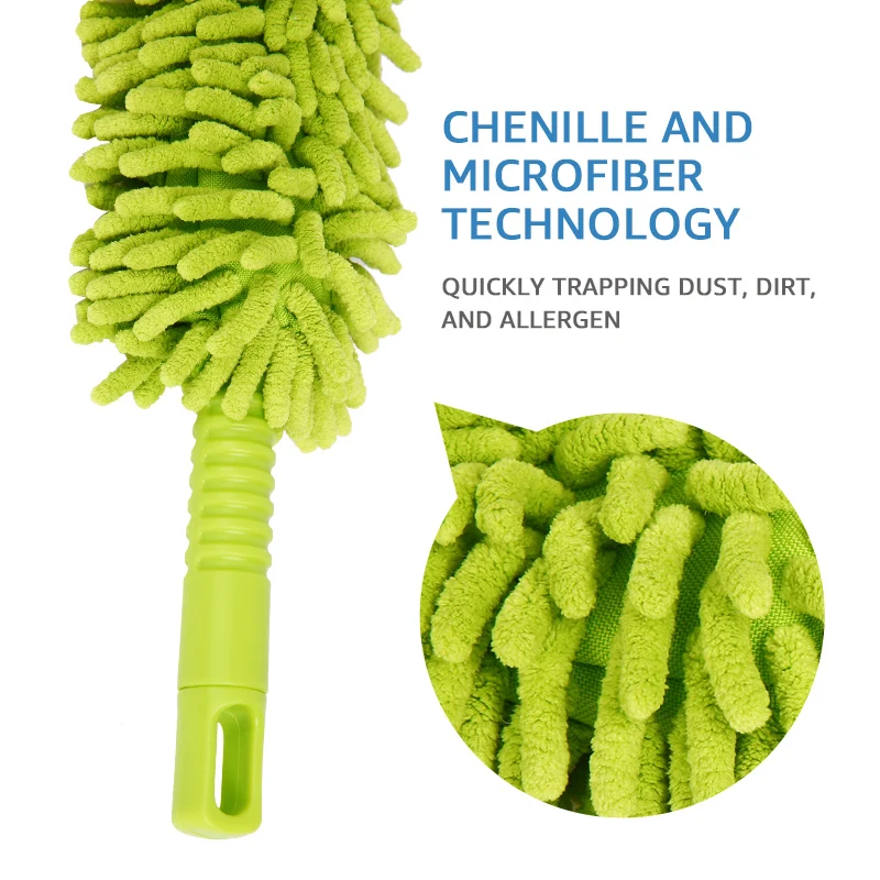 Чистящая ручка из микрофибры Chenille гибкая моющаяся для очистки пыли мебель|clean