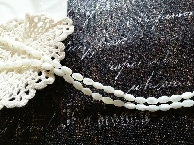 

5*8mm 100pcs " Cut Rice " 100% Natural Seashell Strand Loose Bead Jewelry Beads