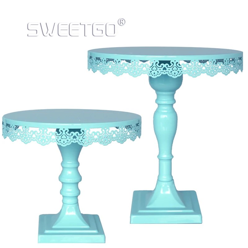 Синие высокие подставки для торта свадебные украшения выпечки товары дома