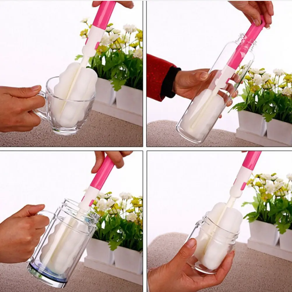 Кухонная ручка губка щетка для бутылки детская чашка мытья стекол съемный