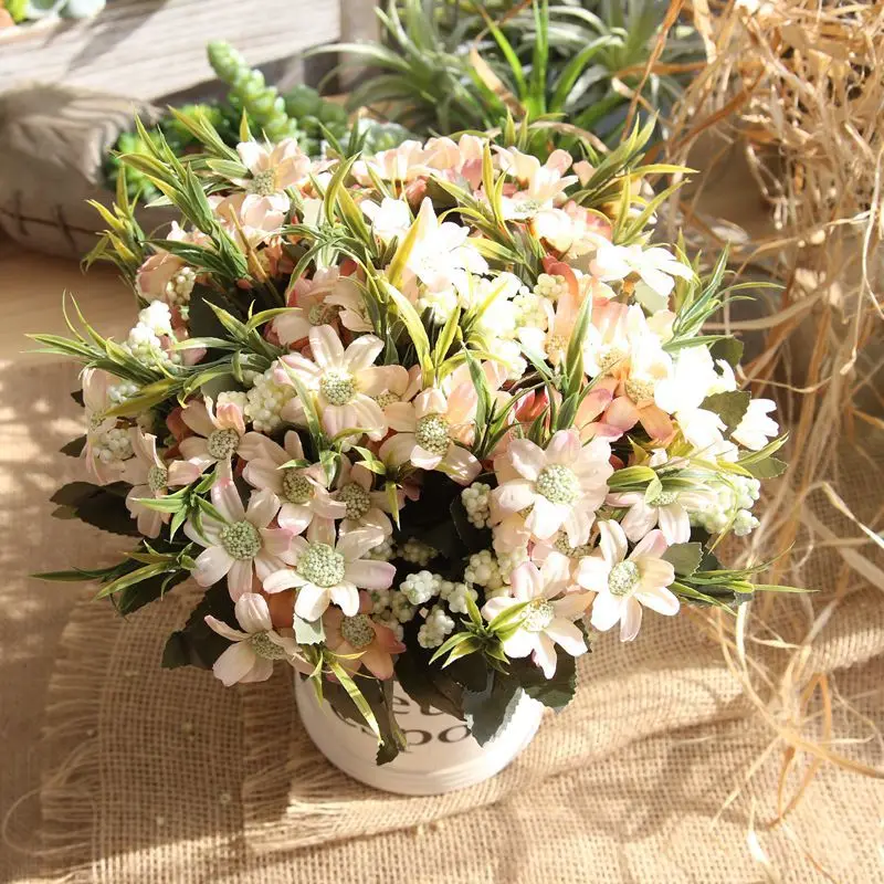 

Daisy Gerbera Flower Chrysanthemum Rayon Flower Bouquet Simulation Fake Flower Home Wedding Bouquets Decoration Party DIY 1pcs