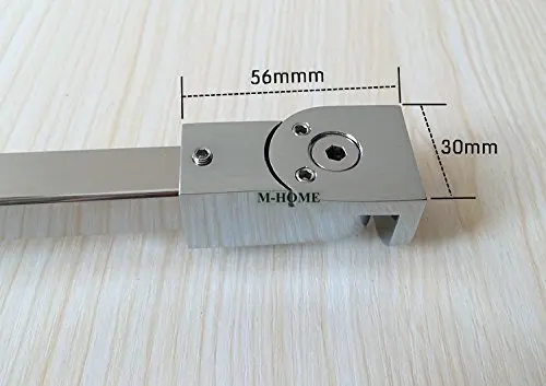 Хромированная бескаркасная душевая дверь фиксированная настенная панель зажим