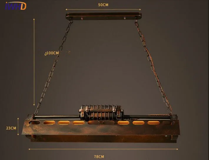 Винтажные подвесные светильники IWHD в американском стиле лофт барный Домашний