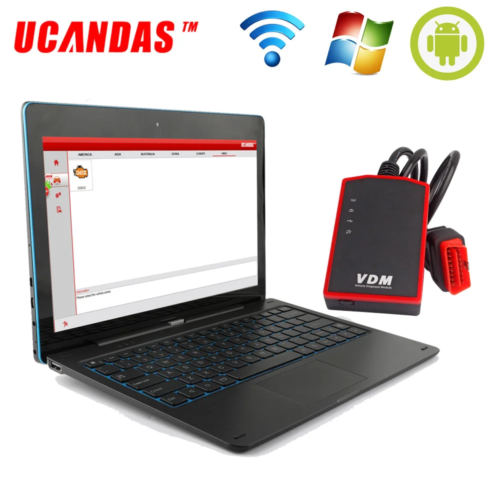 Автомобильный сканер UCANDAS VDM Wifi OBD2 полная система автомобильный диагностический