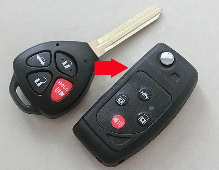 5 шт./лот для Toyota Camry Reiz Vois RAV4 модифицированный раскладной чехол с дистанционным