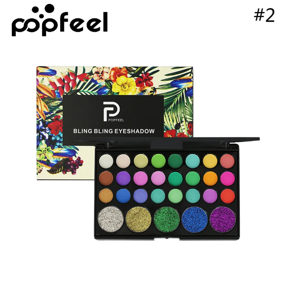 Popfeel горячая Распродажа 29 цветов Палитра теней для век матовые мерцающие