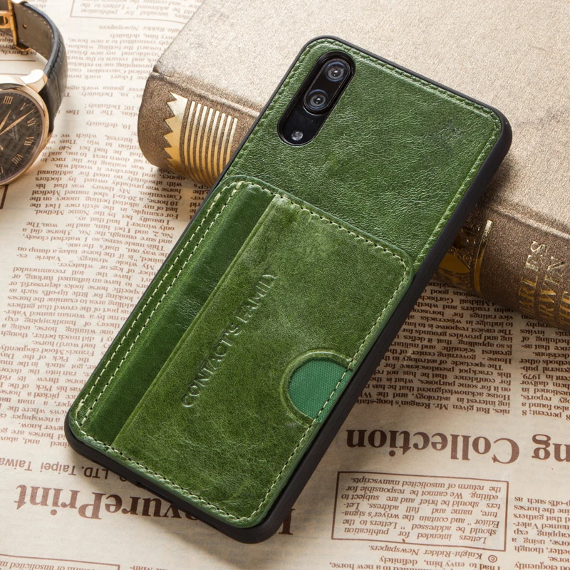 Чехол-кошелек из натуральной кожи для huawei P20, чехол для телефона с магнитной подставкой, держатель для карт, флип-чехол для huawei P20, чехол