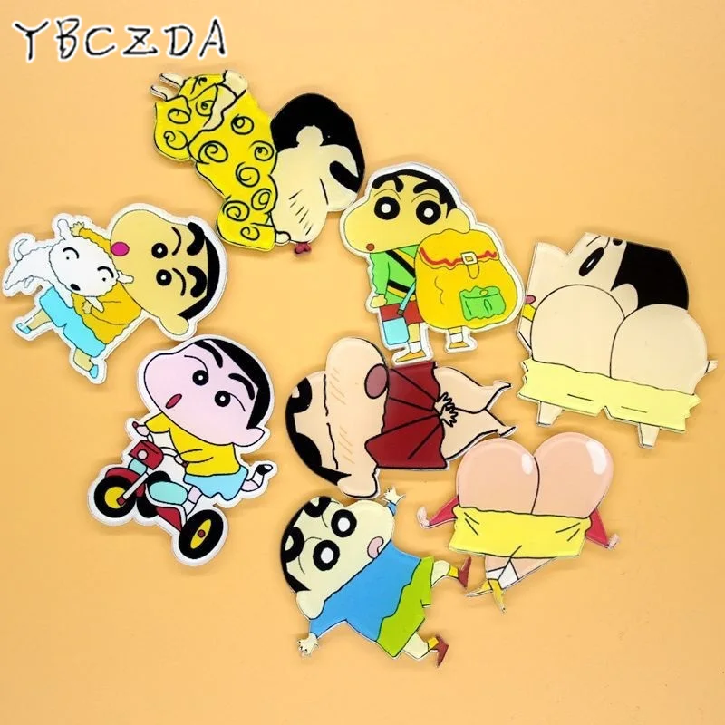 8 шт. мультфильм акриловая брошь Crayon Shinchan Значки для Для женщин мужчин пальцы на