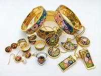 020 cloisonne enamel jewelry european and american style 4pcs sets