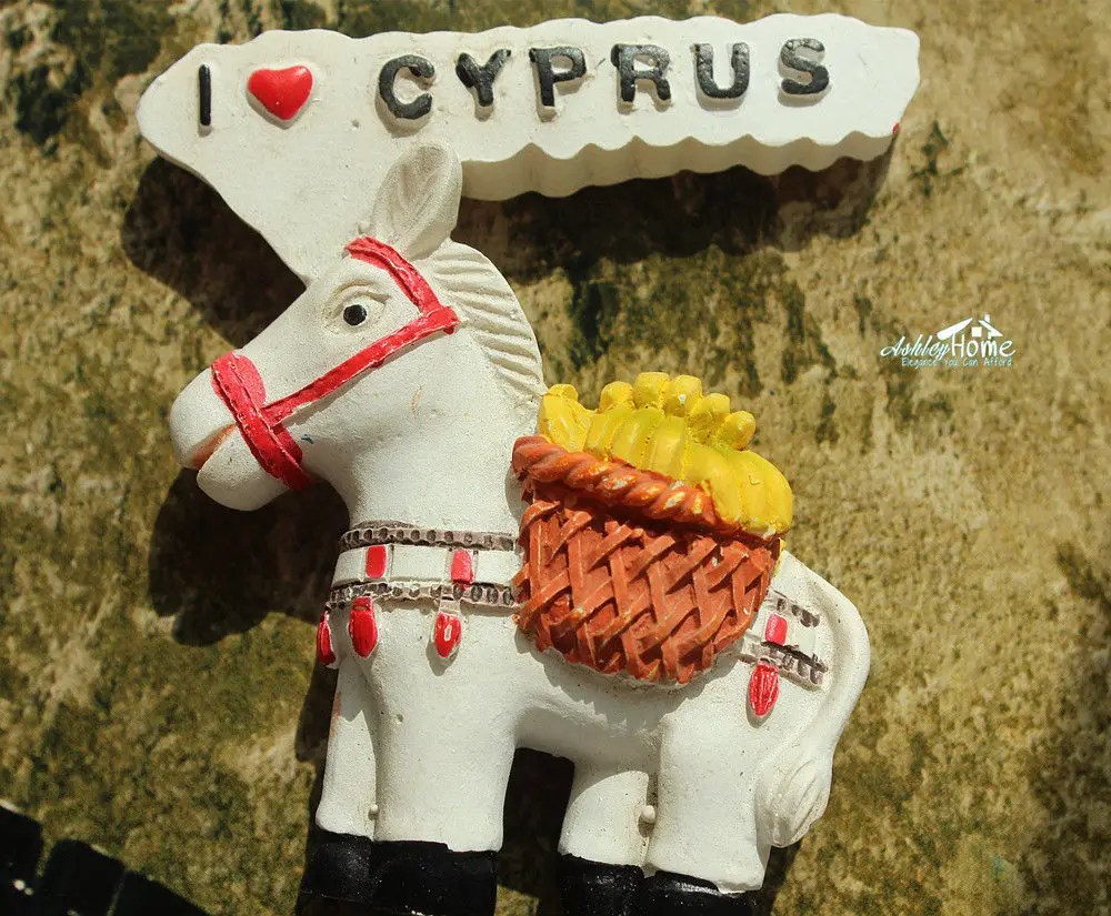 Забавный сувенир на Кипре с изображением осла для туризма и путешествий 3D магнит