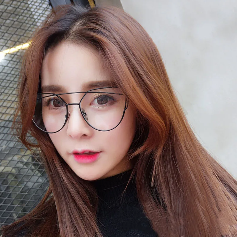 Новые женские винтажные очки с бесцветными линзами оправа для очков прозрачные