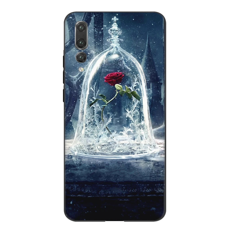 Силиконовый чехол для мобильного телефона Desxz Beauty Beast Rose Huawei P9 P8 P10 P20 P30 Lite Pro P Smart Z