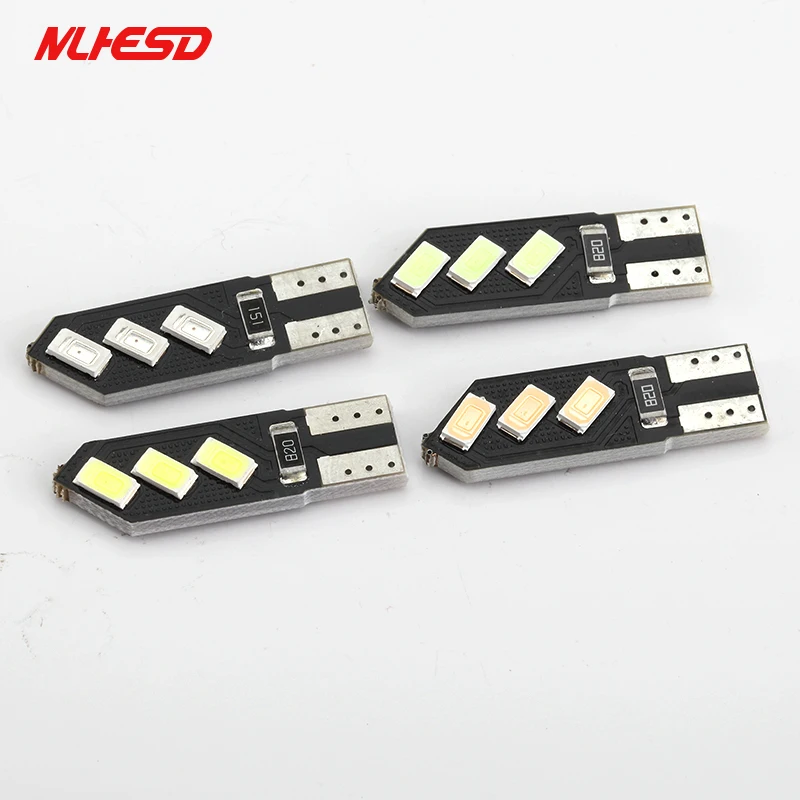 10 шт х T10 6smd 5730 5630 Led canbus Автомобиль светильник Canbus Белый t10 led W5w 194 ошибка лампы 6led|car